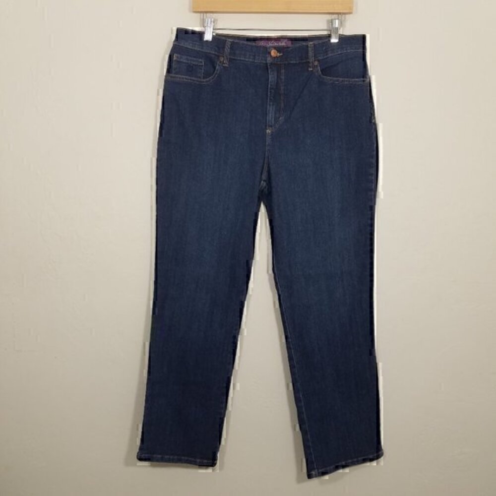 NWT Gloria Vanderbilt AMANDA Tapered Leg High Rise Stretch Jeans Blue 14 SHORT